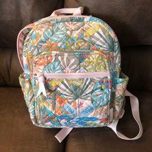 Vera Bradley Womens Cotton Small Backpack, Rain Forest Canopy